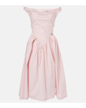 Vivienne Westwood Sunday Draped Satin Corset Dress - Pink