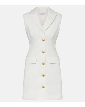 Veronica Beard Fairfax Linen-Blend Minidress - White