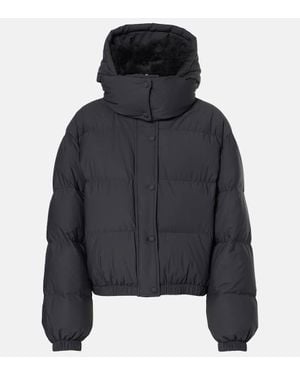 Yves Salomon Shearling-Trimmed Down Jacket - Black