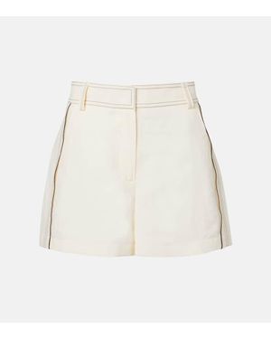Tory Burch High-Rise Shorts - Natural