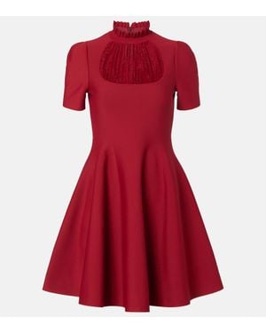 McQueen Minikleid Mit Spitze - Rot
