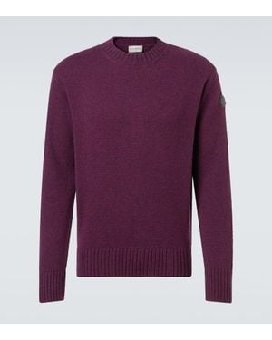 Moncler Pullover Aus Wolle Und Kaschmir - Lila