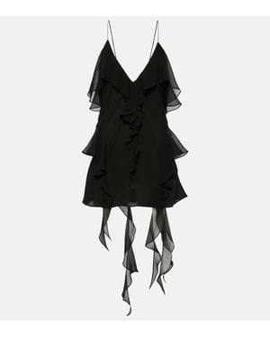 KHAITE Top Piet Aus Seidenchiffon - Schwarz