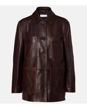 Nour Hammour Veste En Cuir - Marron