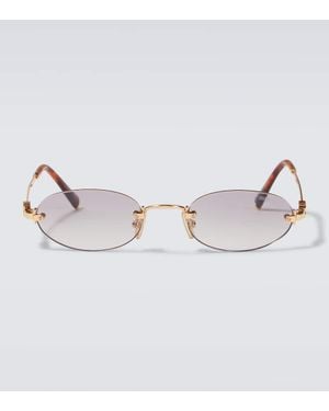 Miu Miu Ovale Sonnenbrille - Mettallic