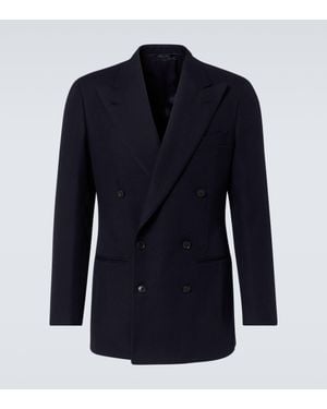 Saman Amel Wool Twill Blazer - Blue