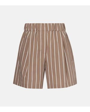Brunello Cucinelli Bermuda-Shorts Aus Einem Baumwollgemisch - Natur