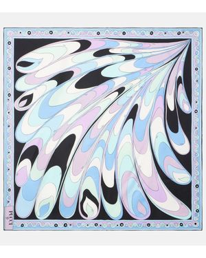 Emilio Pucci Foulard Silk Twill Scarf - Blue