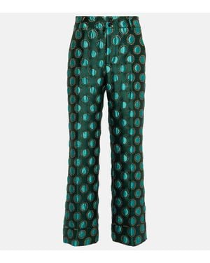La DoubleJ Hose Hendrix Aus Jacquard - Grün