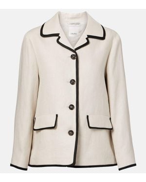 Max Mara Gerla Linen Jacket in Natural | Lyst