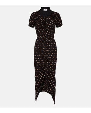 Vivienne Westwood Midikleid Pulling Aus Baumwolle - Schwarz