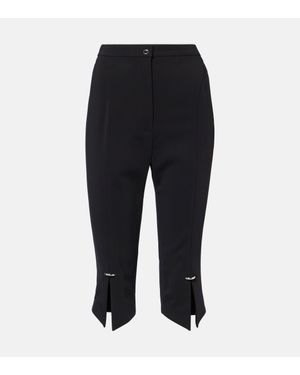 Mugler Pierced Capri Trousers - Black