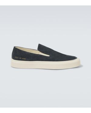 Common Projects Slip-On Sneakers Aus Veloursleder - Blau