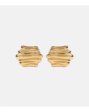 KHAITE Orecchini Crema Bagnati - Metallizzato