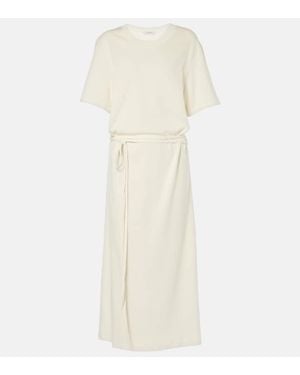 Lemaire Maxikleid Aus Baumwoll-Jersey - Natur