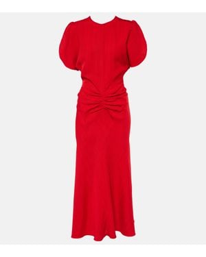 Victoria Beckham Gathered Midi Dress