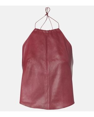 Stouls Top Rosie Aus Leder - Rot