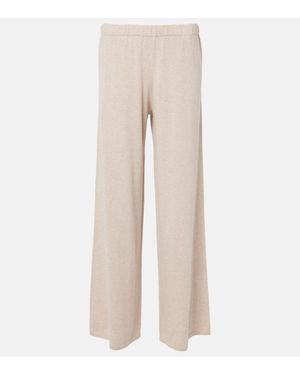 Lisa Yang Aina Cotton And Cashmere Wide-Leg Pants - Natural