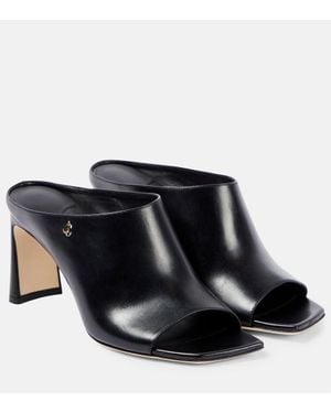 Jimmy Choo Pantoletten Kinley 75 Aus Leder - Schwarz