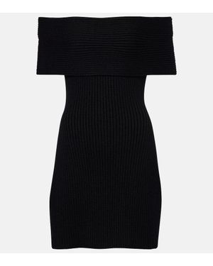 Givenchy Ribbed-Knit Wool And Alpaca-Blend Minidress - Black