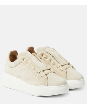 Max Mara Sneakers Maxi in suede - Neutro