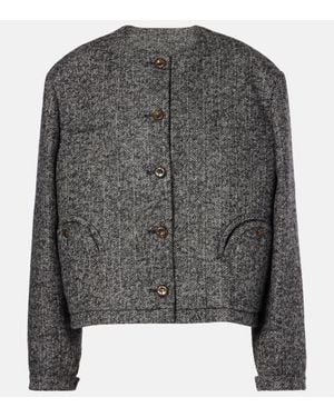 Blazé Milano Lottus Gliss Wool-Blend Jacket - Gray