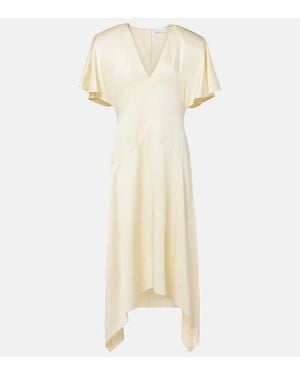 Stella McCartney Robe Midi En Satin - Neutre