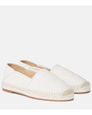 Manolo Blahnik Espadra Raffia Espadrilles - White