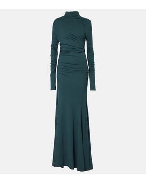 TOVE Maxikleid Africa Aus Jersey - Blau