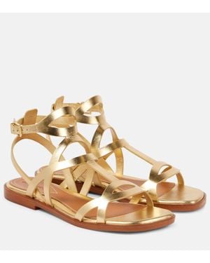 Zimmermann Bay Metallic Leather Sandals