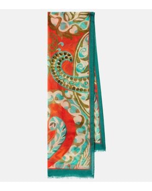 Etro Schal Tosca Aus Wolle Und Kaschmir - Grün