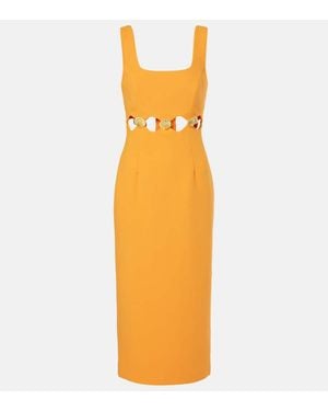 Rebecca Vallance Verziertes Midikleid Sirene - Orange