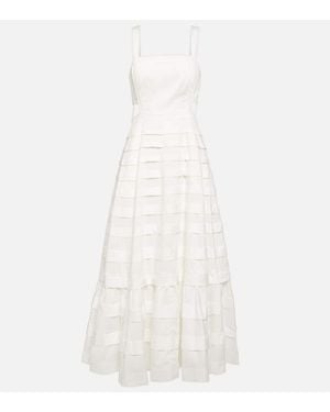 Jonathan Simkhai Tiered Cotton-Blend Maxi Dress - White