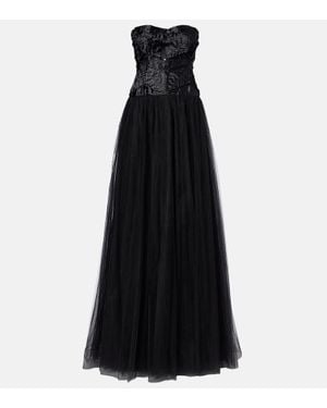Costarellos Abito Bustier - Nero