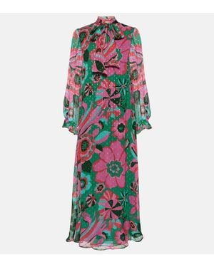 RIXO London Maxikleid Ferne Aus Georgette - Mehrfarbig