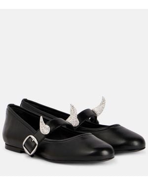 Coperni X Disney Mary-Jane-Ballerinas Aus Leder - Schwarz