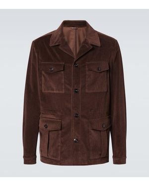 Canali Chaqueta De Mezcla De Cachemir Y Lana - Marrón