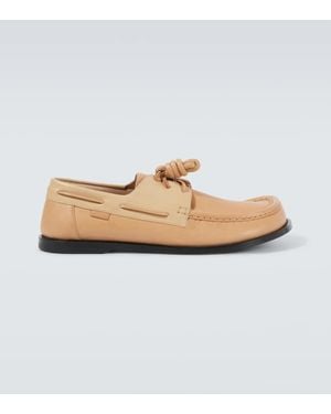 Loewe Segelschuhe Campo Aus Leder - Weiß