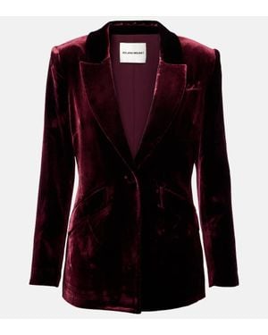 Roland Mouret Blazer De Terciopelo - Rojo
