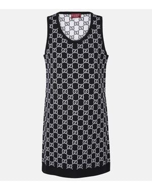 Gucci Gg Knit Dress - Black