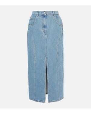 Nina Ricci Denim Midi Skirt - Blue
