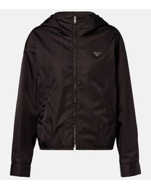Prada Re-Nylon Hooded Jacket - Black