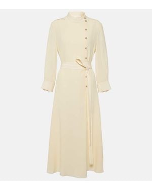 Chloé Silk Midi Dress - Natural