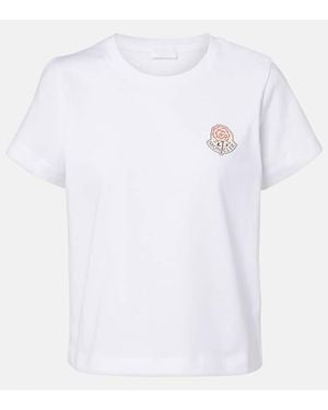 Moncler Camiseta De Jersey De Algodon - Blanco