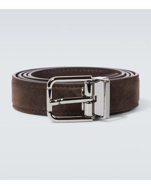 Dolce & Gabbana Guertel 25Mm Aus Veloursleder - Braun