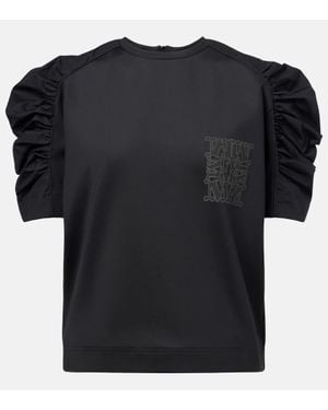 Max Mara T-Shirt Mantide Aus Jersey - Schwarz