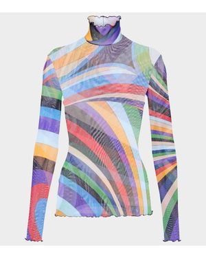 PUCCI Iride Tulle Top - White