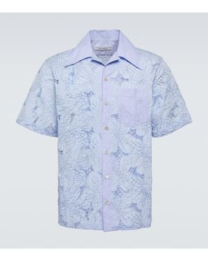 Wales Bonner Highlife Bowling Shirt - Blue