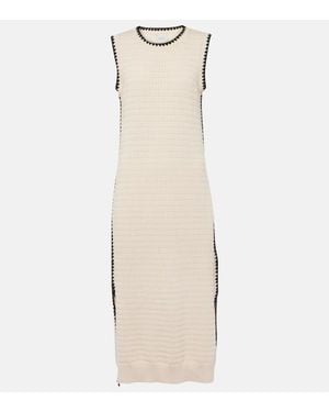 Varley Dwight Knitted Cotton Midi Dress - Natural