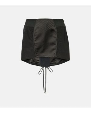 Jean Paul Gaultier Tattoo Minirock Mit Satin - Schwarz